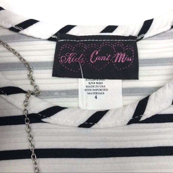 NWT Peplum Stripe Dress Sz 4 - Picture 5 of 7